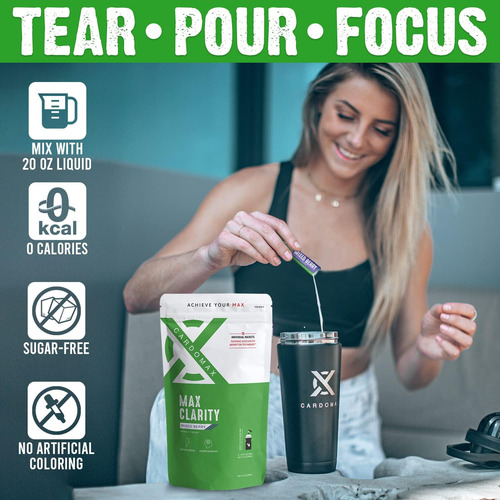 Cardomax Max Clarity Nootropics Brain Support Suplemento Caf - Imagem 3