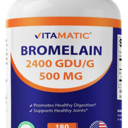 Suplemento Vitamático De Bromelaína 500 Mg 2.400 Enzimas Pr