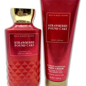 Pacote Bath & Body Works Strawberry Pound Tel 2 Peças De
