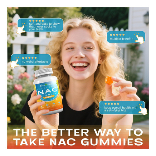 Nac Lipossômico Gummies 600mg Suplemento De N-acetil Para E - Imagem 7
