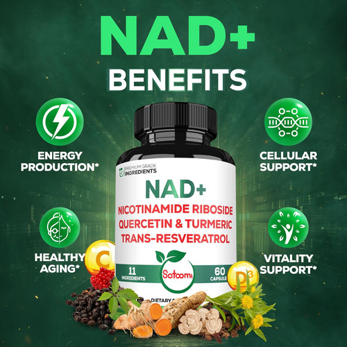 Suplemento Nad + Com Ribosídeo De Nicotinamida 900 Mg Nr Re - Imagem 5