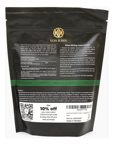 Vanuatu Koa Kava Kava Powder - Chá Nobre Waka Kava Premium F - Imagem 7
