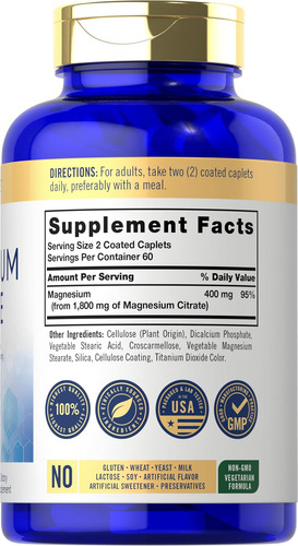 Citrato De Magnésio Carlyle 1.800mg 120 Cápsulas Revesti - Imagem 2