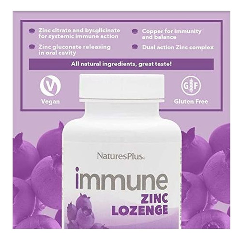 Pastilha De Zinco Imune Naturesplus Baga - 60 Pastilhas - - Imagem 4