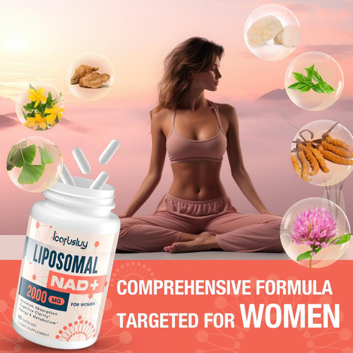 2000mg Nad+ Lipossomal Para Mulheres Suplemento Nad+ Com A - Imagem 3