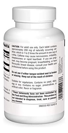 Source Naturals Guaraná Energizante 900 Mg Cafeína E Energia - Imagem 2
