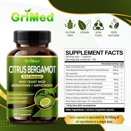 Extrato De Bergamota Cítrica 50: 1 20.400 Mg Com Fermento De - Imagem 3