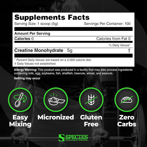 Creatina Em Pó Crealyze Da Species Nutrition 100% - Imagem 3