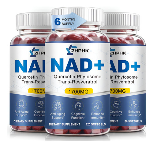 Nad Suplemento Softgels 1700mg Suplementos De Nad Para E De