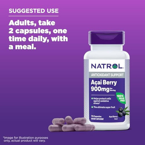 Natrol Açaí 900 Mg Por Porção Dietético - Imagem 5