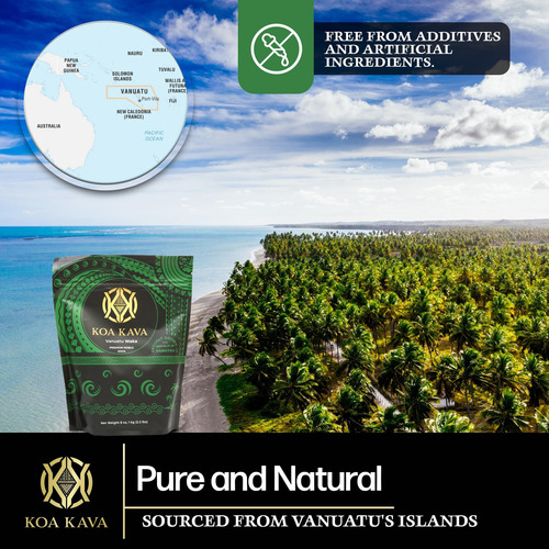 Vanuatu Koa Kava Kava Powder - Chá Nobre Waka Kava Premium F - Imagem 6