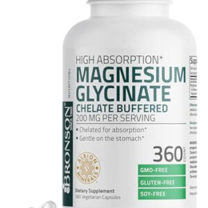 Glicinato De Magnésio Bronson 200 Mg Por Porção