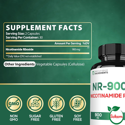 Satoomi 900mg Nad+ Suplemento Com Ribosídeo De Nicotinamida - Imagem 2