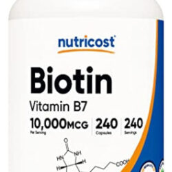Biotina Nutricost (vitamina B7) 10.000 Mcg (10 Mg)