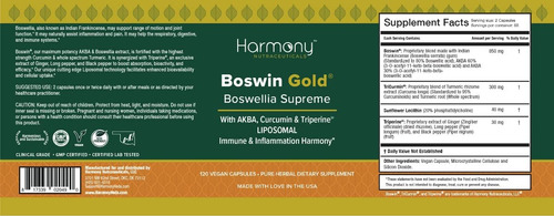 Harmony Nutraceuticals Boswin Gold Lipossomal - Maior Potênc - Imagem 2