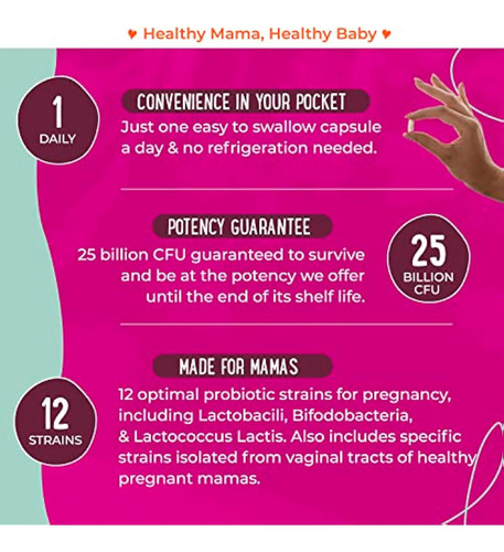 Probióticos Pré-natais Naturais Mama Para Mulheres (30) - Imagem 3