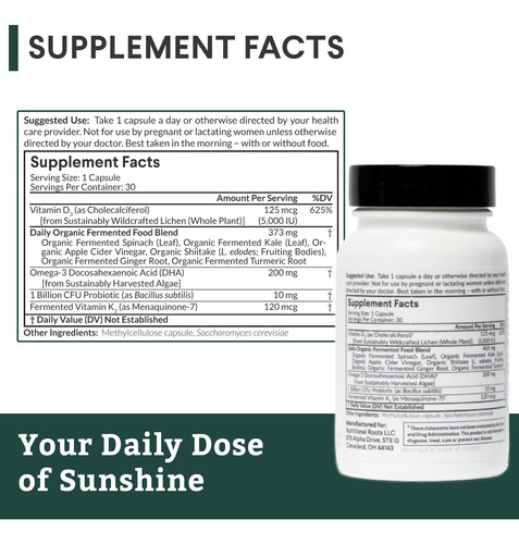 Suplemento Nutricional De Raízes De Vitamina D3 E K2-5.000 U - Imagem 5