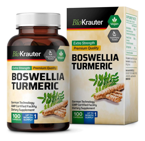 Suplemento De Cúrcuma Bio Krauter Com Cápsulas De Extrato De