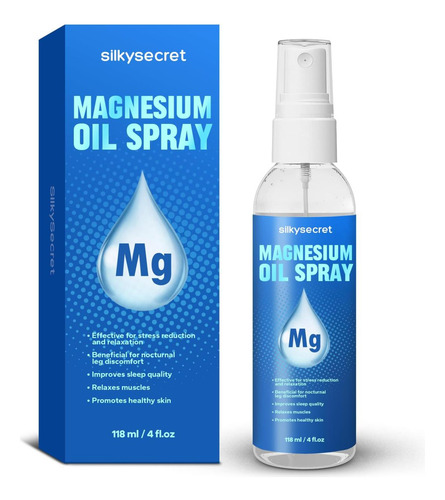Spray De Óleo De Magnésio Silkysecret (4 Fl Oz) 0il Minera