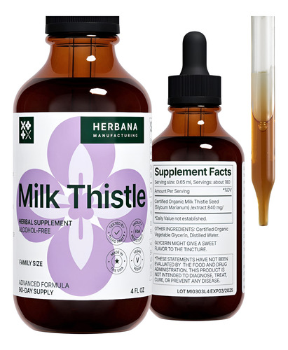 Extrato Líquido De Cardo De Leite 4 Fl Oz Suporte Natural De