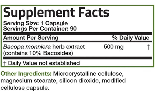 Extrato De Bronson Bacopa Monnieri 500 Mg - Promove Clareza - Imagem 8