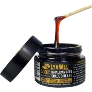 Resina Shilajit De Ouro Puro Do Himalaia Lyvwel Para Homens