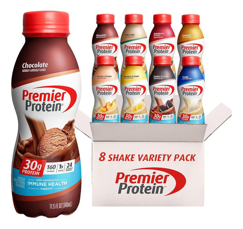 Premier Protein Batido De Proteínas Pacotes Variados 8 G
