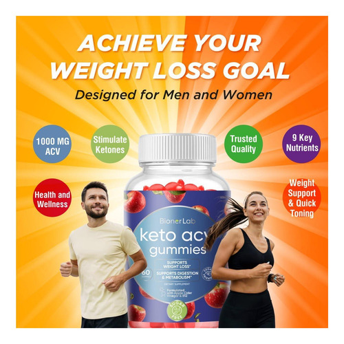 Bionerlab Keto Acv Perda De Peso Avançada Goma Vinagre Cidra - Imagem 4