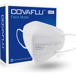 Máscara Facial Covaflu Kn95 Branca Pacote De 10 Para Adulto