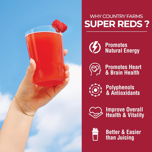 Country Farms Super Reds Superalimento Energizante De Polif - Imagem 3