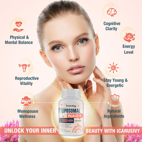 2000mg Nad+ Lipossomal Para Mulheres Suplemento Nad+ Com A - Imagem 6
