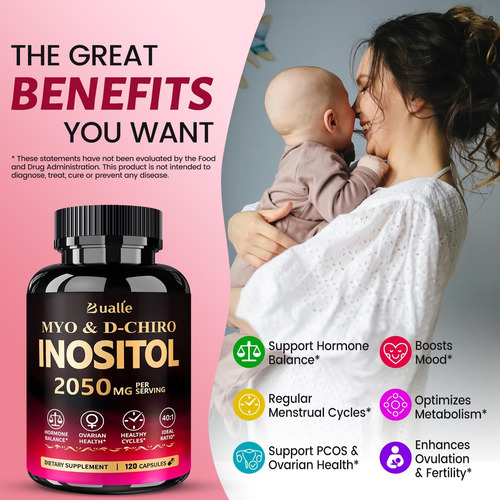Suplemento Bualle Premium Myo-inositol E D-chiro Inositol (4 - Imagem 3