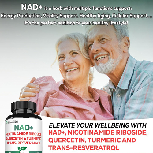Suplemento Nad + Com Ribosídeo De Nicotinamida 900 Mg Nr Re - Imagem 6