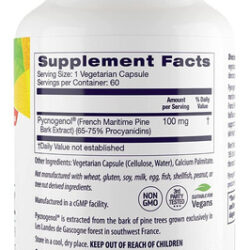 Healthy Origins Pycnogenol 100 Mg Extrato Da Casca De Pinho