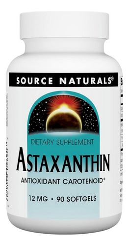 Astaxantina 12 Mg 90 Cápsulas Gelatinosas Da Source Naturals