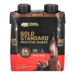 Optimum Nutrition Shake Proteico Gold Standard Chocolate 4 Pacotes 325 ml (11 fl oz) Cada