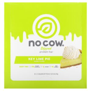 No Cow Barra de Proteína com Cobertura Torta de Limão 12 Barras 60 g (212 oz) Cada