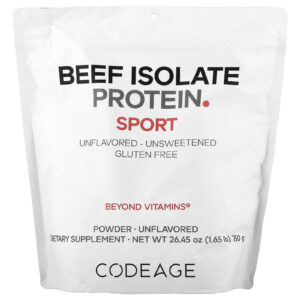 Codeage Sport Proteína em Pó Isolada da Carne Sem Sabor 750 g (165 lb)