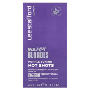 Lee Stafford Bleach Blondes Hot Shots Tonificação para Roxo 4 Sachês 15 ml (05 fl oz)