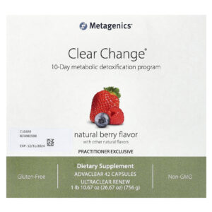 Metagenics Clear Change Programa de Desintoxicação Metabólica de 10 Dias Fruto Silvestre Natural Kit com 3 Unidades