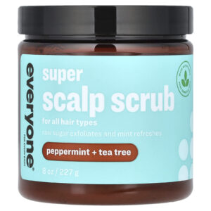 Everyone Esfoliante Super Scalp Para Todos os Tipos de Cabelo Hortelã-Pimenta + Melaleuca 227 g (8 oz)