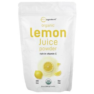 Micro Ingredients Suco de Limão Orgânico em Pó 284 g (10 oz)