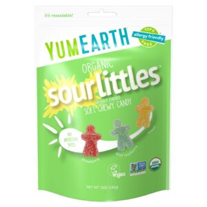 YumEarth Sour Littles Orgânicos Doce Mastigável Suave Morango Framboesa Azul Limão 142 g (5 oz)
