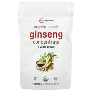 Micro Ingredients Concentrado de Ginseng Orgânico 113 g (4 oz)