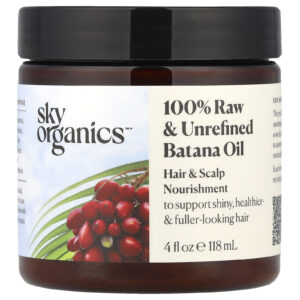 Sky Organics Óleo de Batana 100% Natural e Não Refinado Nutrição para o Cabelo e o Couro Cabeludo 118 ml (4 fl oz)