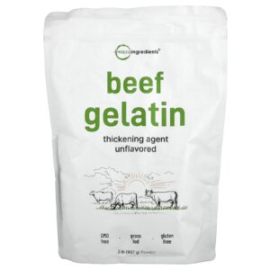 Micro Ingredients Gelatina de Carne em Pó Sem Sabor 907 g (2 lb)