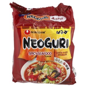 Nongshim Neoguri Macarrão Tipo Udon Frutos do Mar Picante 4 Sacos 120 g (423 oz) Cada