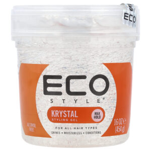 Eco Style Gel Modelador Fixação Máxima Todos os Tipos de Cabelo Krystal 454 g (16 oz)