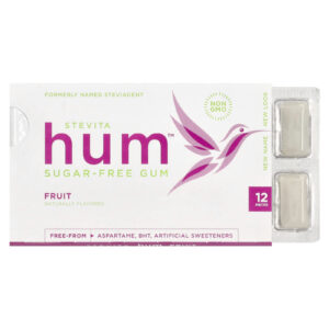 Stevita Naturals Hum™ Goma de Mascar Sem Açúcar Frutas 12 Unidades