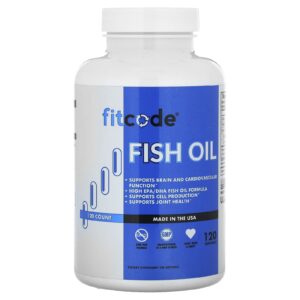 fitcode Óleo de Peixe 120 Cápsulas Softgel (1.000 mg por Cápsula Softgel)